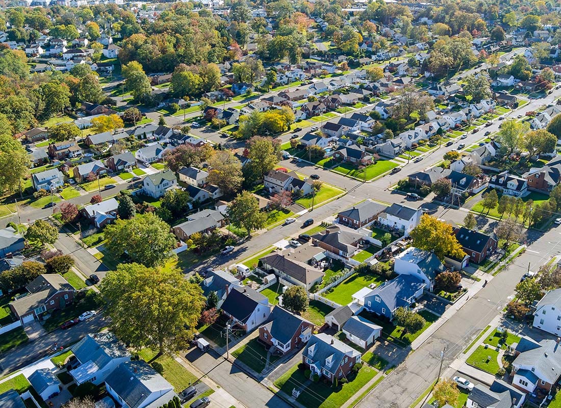 Bedminster, NJ - Aerial View of Bedminster, NJ on a Sunny Day